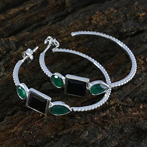 Boucle d'oreille en argent sterling 925 multi anneaux sans irritation - 3