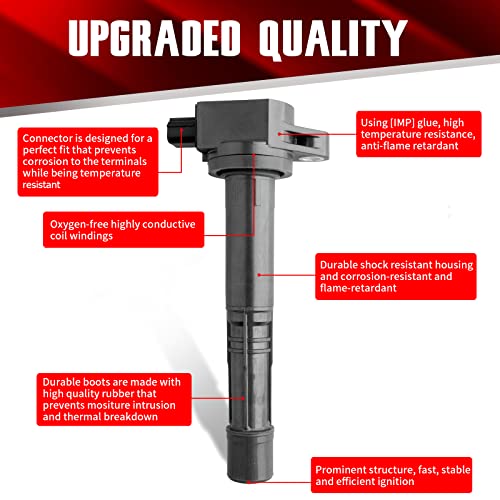 Macax Set Of 4 Ignition Coils Uf602 C1662 Compatible With Honda Acura Accord Civic Cr-V Crosstour Ilx - L4 2.4L #TOP1