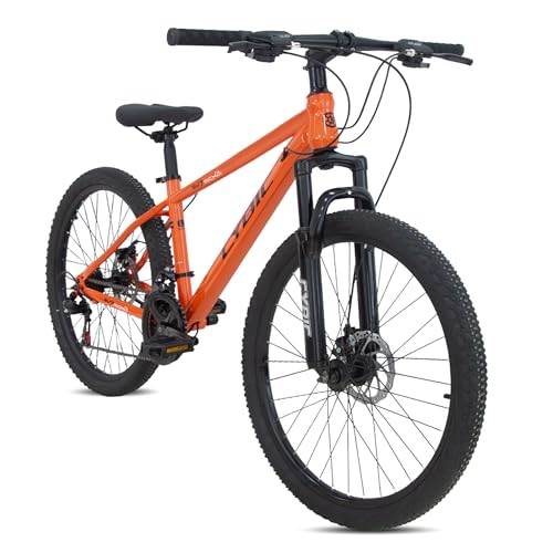 CYBIC 26IN Mountain Bike, Front Suspension, 21-Speed, Orange
