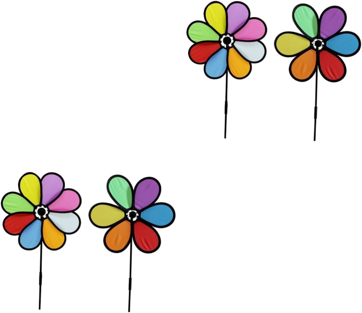 ORFOFE4 Pcs Color Cloth Windmill Wind Spinners Wind Pinwheel Windwill Toy Garden Lawn Pinwheel Windmill Garden Ornament Windmill Windmill Spinners Patio Pinwheel Polyester