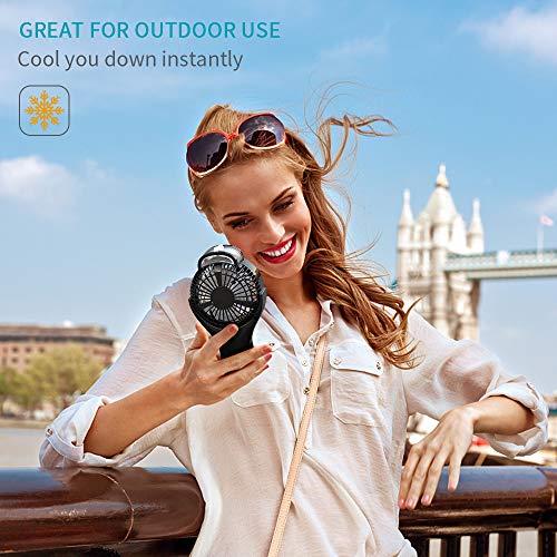 OPOLAR Handheld Personal Water Misting Fan for Travel, Portable Rechargeable Fan with 2200mAh Battery, Battery Operated or USB Powered, Small Air Cooler/Mini Humidifier with 3 Settings