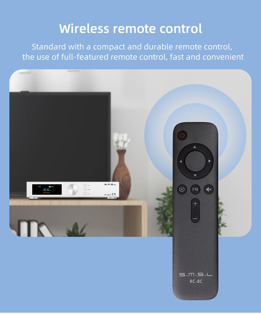 S.M.S.L D400EX MQA DAC AK4499EX AK4191X1 XMOS XU-316 Bluetooth 5.0 DSD512 RCA/XLR LDAC APTX/HD Decoder High Resolution Audio DAC
