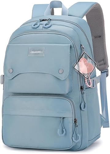 GENGAR Mochila casual universitaria para computadora portátil, mochila para mujer, bolsa de viaje para laptop, Azul, Mochilas de viaje