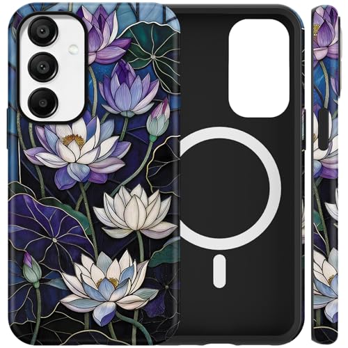 Coque Samsung A16 5G effet verre teinté lotus avec double protection antichoc intégrée
