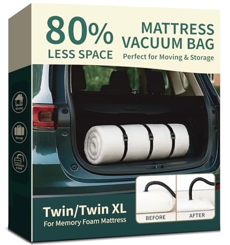 Memory Foam Mattress Vacuum Bag for Moving and Storage – Heavy...