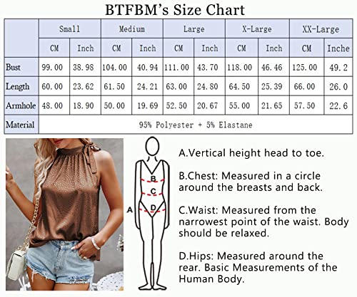 Btfbm Women's Sleeveless Tie Mock Neck Summer Tops Loose Soft Casual Side Bow Halter Tank Top Blouse Shirts Leopard Print (Large, Halter Dark Brown) #TOP5