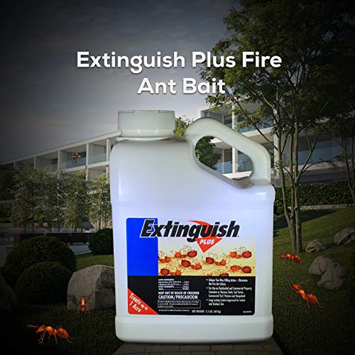 Centaurus AZ Extinguish Plus Fire Ant Bait Fast Acting and Long Lasting Prevention Eliminates Colonies Kills The Queen and Workers Ants Quick Knockdown Plus Chemical Resistant Gloves, 1.5 LB
