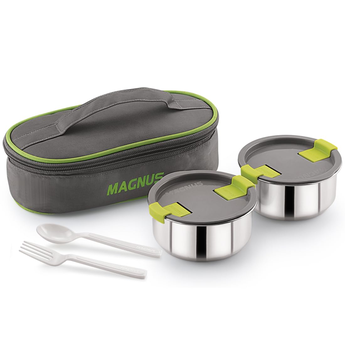 Magnus Olive-2 Stainless Steel Lunch Box for Kids, Lunch Boxes for Office Men - Leak-Proof Containers, Insulated Carry Case, Airtight Food Storage for School, Office, Picnic (B08426JGJ3) Amazon Price History, Amazon Price Tracker