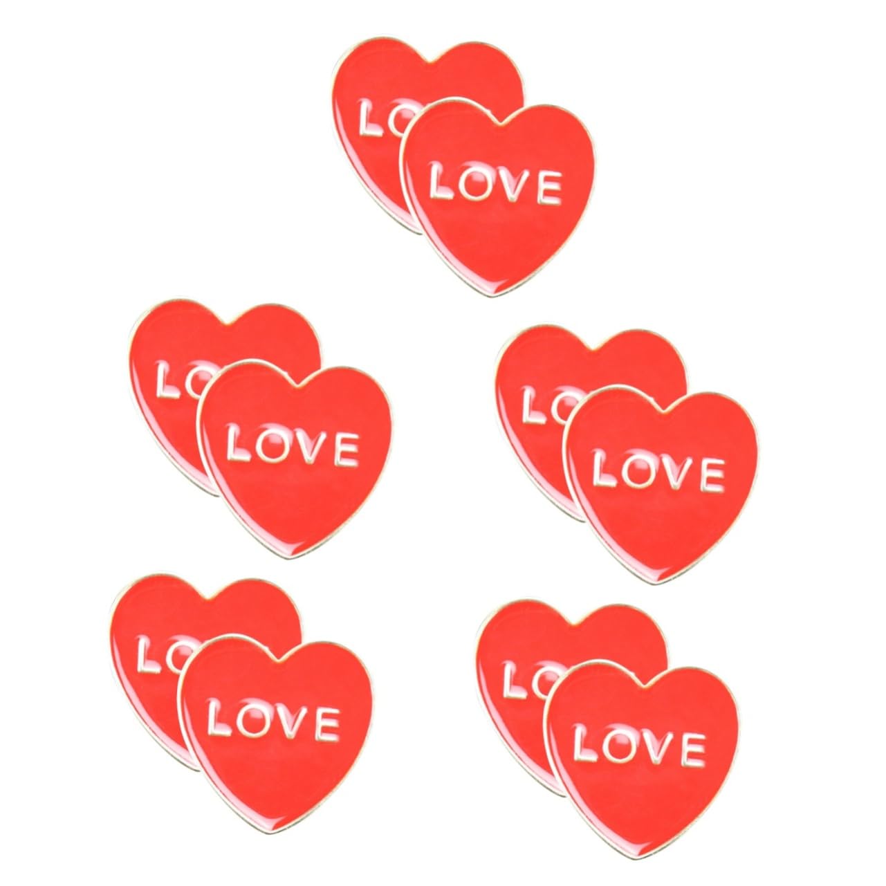 SHERCHPRY Brosche Dekoration Kuschelig Weihnachten Für Valentinstag Abzeichen Halter Boutonniere Kappen Eincremehilfe Anstecknadel Für Kleidung Stellnadel Legierung Rot