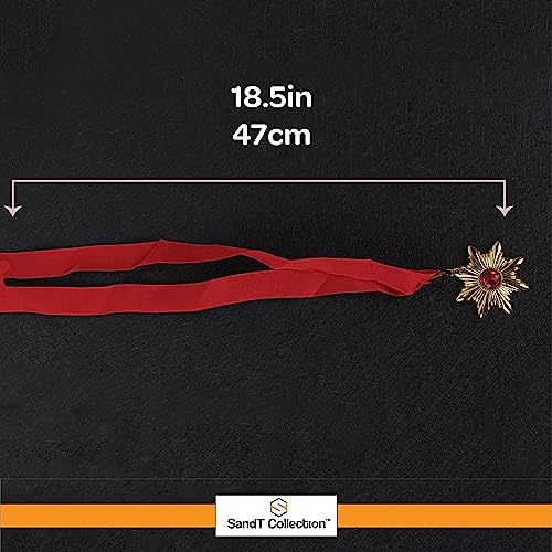 Image of Dracula Medal with Red Ribbon - Perfect for Halloween, Parties, Cosplay, and More