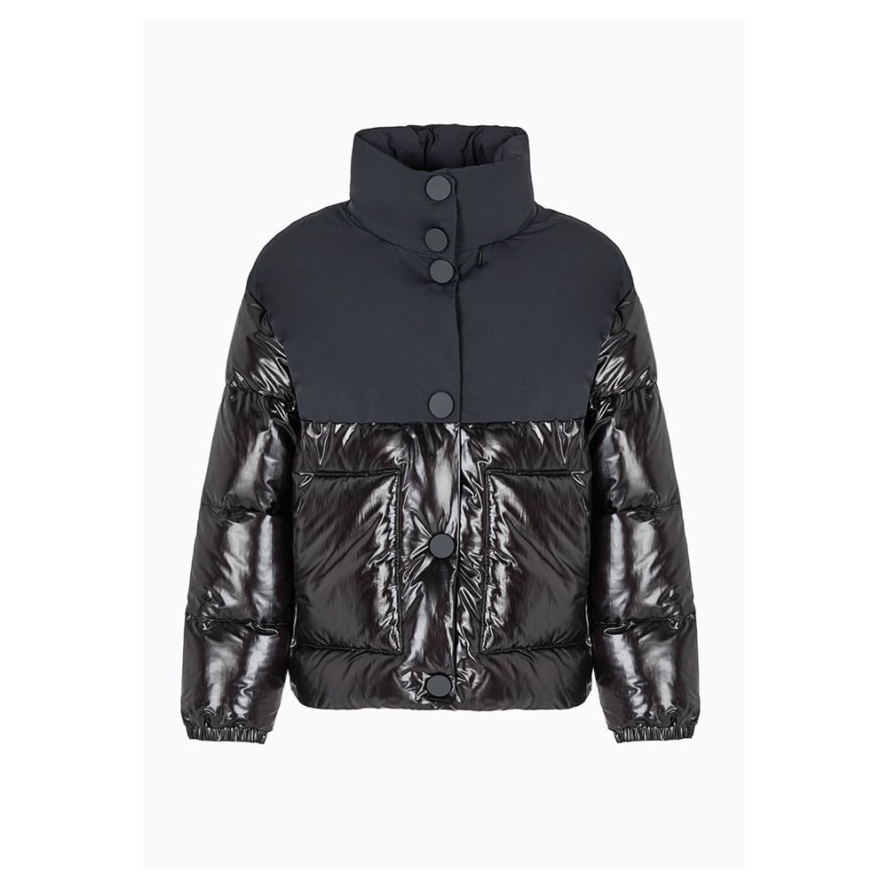 Armani Exchange Damen The Notorius Frank, Crinkle Nylon Insert Blouson jacket