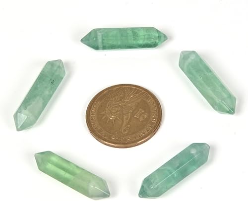 Vista 80 de Cuarzo rosa de 1.28 pulgadas (1.260 in) con piedras preciosas naturales hexagonales para hacer joyas, cuentas de curación de reiki de chakras