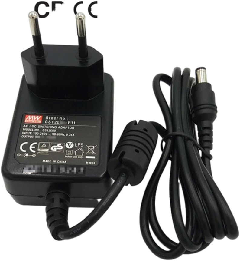 Mean Well GS Series 12W 15V 0.8A Power Supply Adapter, GS12E15-P1J EU Gauge Industrial Switching Power Supply Driver Converter Transformer