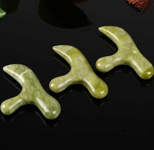 Miniatura 4 de Jade Piedra Pies Acupoint Tool Natural Reflexology Pedicura Herramienta Masajeador de pies