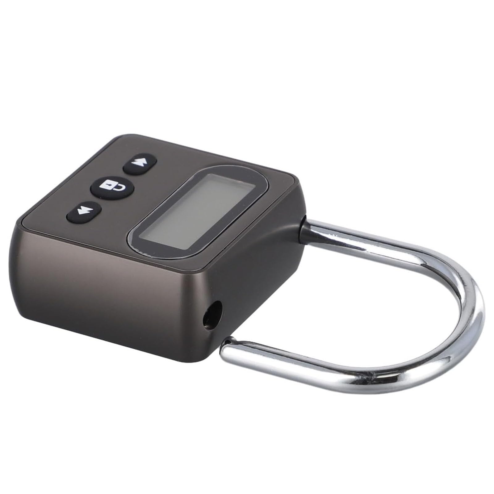 Metalowy zamek czasowy, elektroniczny czas z wyświetlaczem LCD, kłódka rozrządu 999 godzin, ładowana przez USB, cyfrowa blokada czasu (czarna)