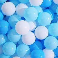 Vista 10 de PlayMaty Pelotas coloridas de plástico oceánico de 2.1 pulgadas, a prueba de aplastamiento, bolas de estrés para niños, pelota de piscina, casa