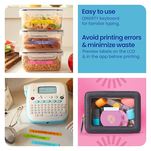 Image of Brother P-Touch -N25BTV3 Personal Connected Label Maker, Bluetooth (Bundle), Design&Print2 app, Portable, Handheld, 3 Sample Label Tapes Included, Prints with Btaga€ (12mm) Wide Tapes