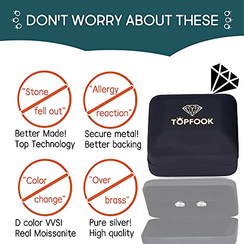 Cubic Zirconia Synthetic Diamond Earrings for Women 925 Sterling Silver Bezel Set Round Studs4