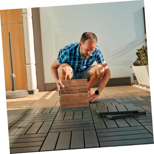 Dalles de terrasse emboîtables extérieures pour sol de piscine antidérapant et balcon modulable - 6