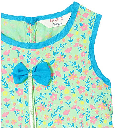 Image of EASYBUY Girl's Cotton A-Line Knee-Length Casual Dress