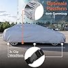 Upgrade4cars Autoabdeckung Outdoor Vollgarage Version 2026 atmungsaktiv & wasserdicht | Auto Abdeckplane Komplett für alle Jahreszeiten | Autoplane Universal Pkw - L (485x186x120 cm) #3