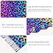 Neon Rainbow Colored Leopard Womens Scarf, Fashion Long Shawls Grid Wraps Winter Warm Lattice Large Scarves