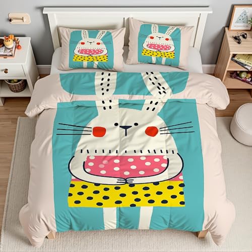 Parure de Lit Lapin 200x200 pour une chambre d'enfant ou d'adolescent cocooning - 3