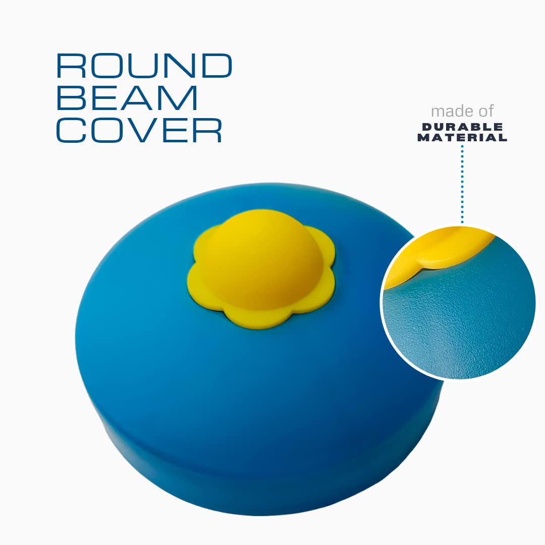 Sovrapposizione in plastica per Trave Tonda Ø 120 mm, Copripalo di plastica per palo Rotondo,Solido, Sicuro, Parco Giochi, Bambini, Colore - Blu