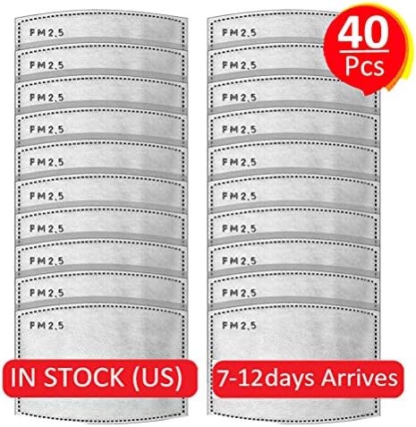 20/40 Pcs Replaceable Activated Carbon Filters Meltblown Cloth Filters (40 Pcs)