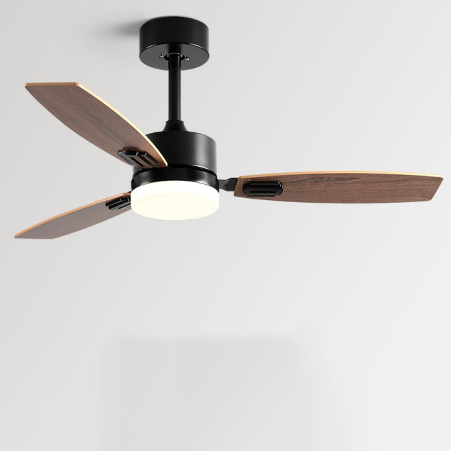 Ceiling Fans With Lights 3 ABS Reversible Modern Ceiling Fans With Lamps Low Profile Ceiling Fan With Light And Remote 6 Speeds Mute Fans Lighting Flush Mount Bedroom Ceiling Fans With Pendant Lights