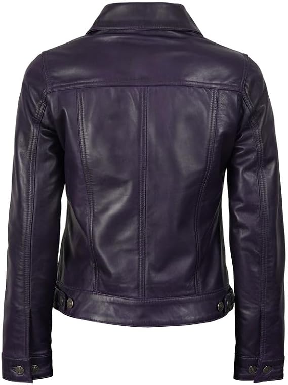 Decrum Leather Bomber Jackets - Shirt Collar Vintage Flight Jacket for Men