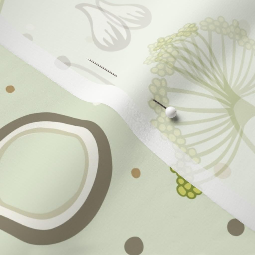 Spoonflower Fabric - Pickles Recipe Cooking Kitchen Vegetables Pickled Cucumbers Jars Printed on Chiffon Fabric by The Yard - Sewing Fashion Apparel Dresses Home Decor