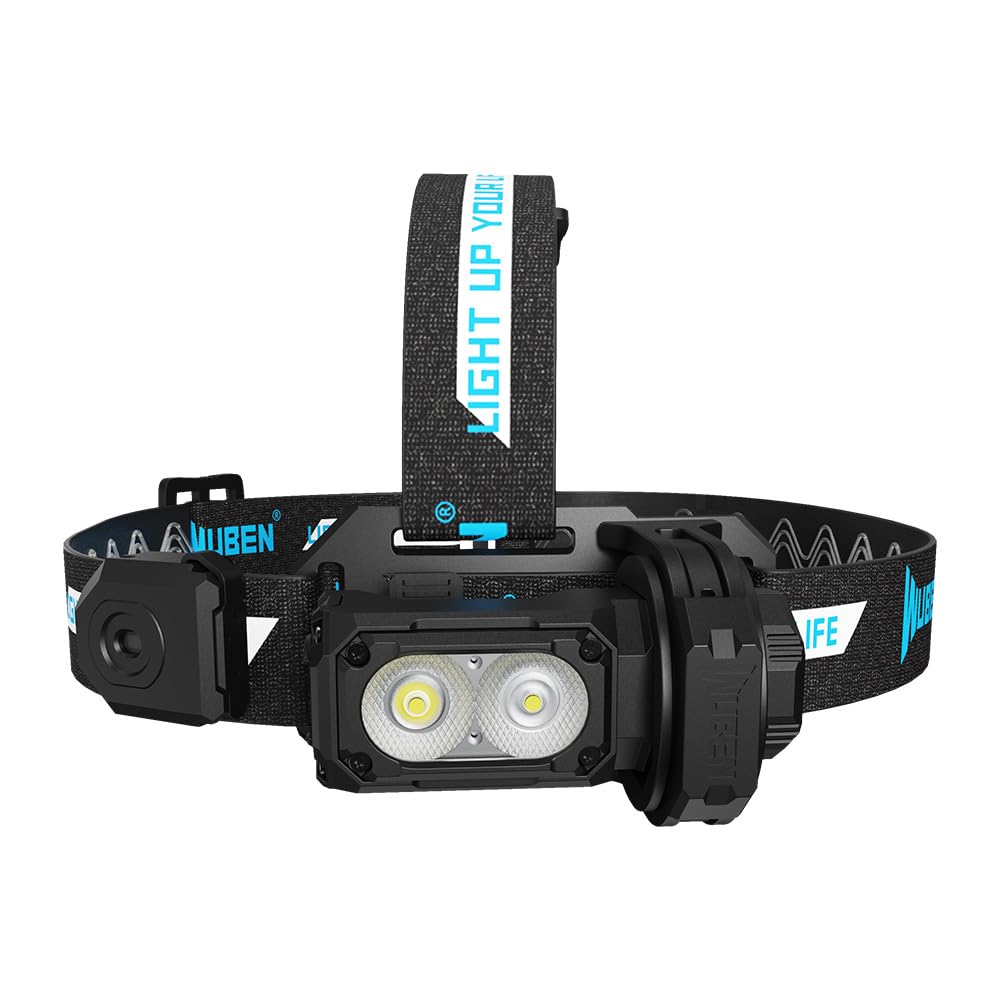 WUBEN E7 Sensore di controllo per lampada frontale ricaricabile, commutazione della luce e regolazione della modalità tramite rilevamento, elementi essenziali per l'outdoor E7 per corsa, pesca