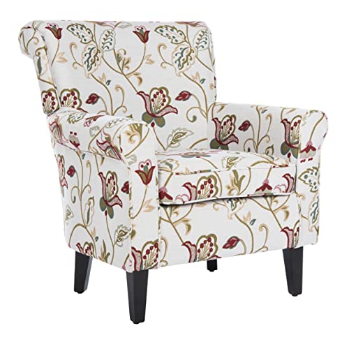 Safavieh Mercer Collection Margaret Ivory Floral Cotton Club Chair #TOP2