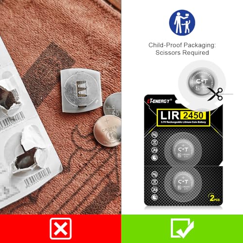 Baterías recargables LIR2450 120mAh 6 unidades miniatura 5