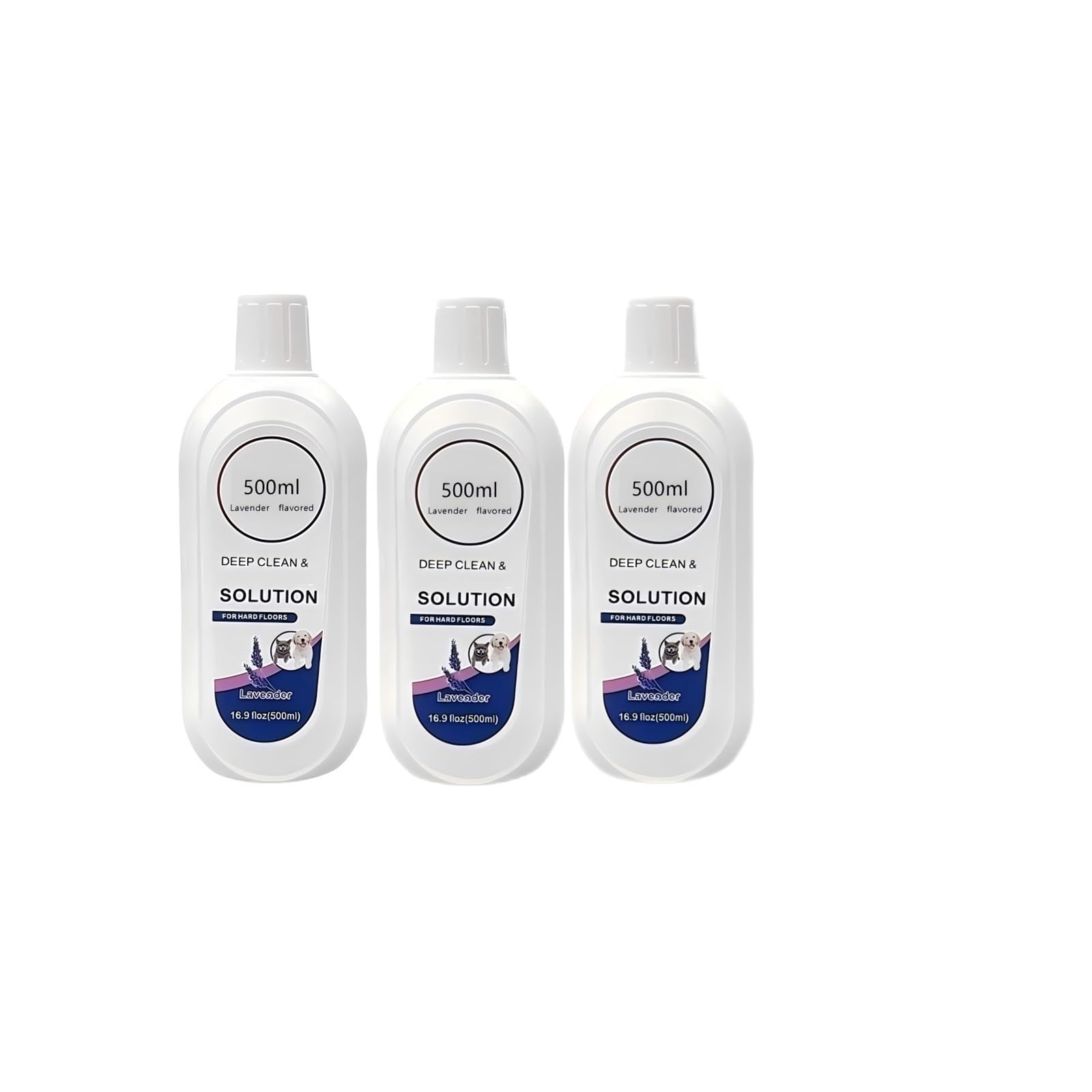 Solución limpiadora de Pisos a Base de Plantas de 500 ml con Sabor a Lavanda, Compatible con aspiradoras Tineco Cleaning Solution Floor One S3/S5/Pro2/COMBO/S7Pro Series (3 Botellas)