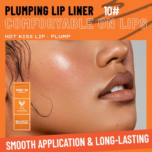 Image of Retractable Lip Liner Pencil for Shaping & Sculpting Lips,Creamy Matte Gel Crayon Lip Liner Pencil delineador de labios,Long Lasting Waterproof Lipstick LipLiner (10#, 1 Count (Pack of 1))