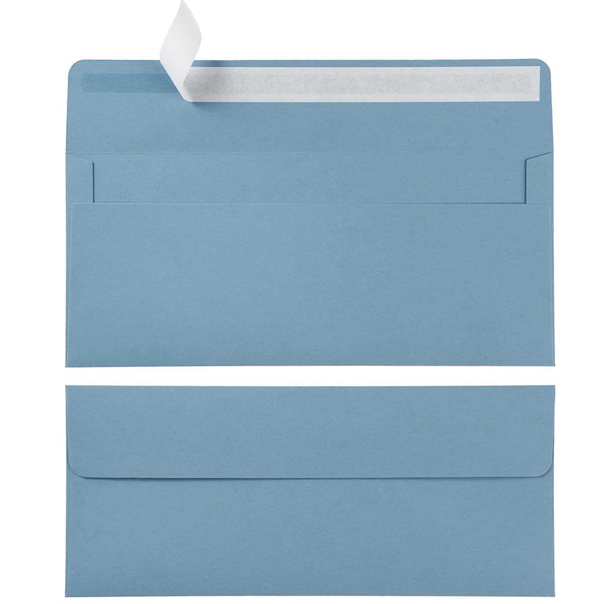 Wishop 50 Pack #10 Business Envelopes Self Seal 4x9 Standard Envelopes for Business, Invoices, Letter Mailing, 4 1/8 x 9 1/2 Inches (Dusty-Blue, 4.13