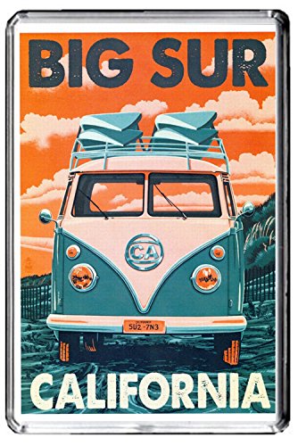 F324 BIG SUR CALIFORNIA AIMANT POUR LE FRIGO USA VINTAGE TRAVEL PHOTO REFRIGERATOR MAGNET