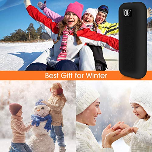 COMLIFE Portable Hand Warmer, 20000mAh Electric Camping Long-Lasting Pocket Warmer & Reusable Larger Capacity Type-C Power Bank, Single/Dual-Sided Quick Heating, LED Display, Up to 14 Hours of Heat