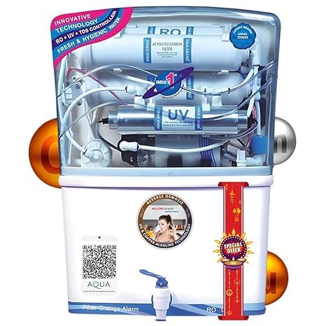Aqua New Mclord® Grand+ RO Domestic Water Purifier (RO+ LED UV+ ORC COPPER+ HIGH TDS MEMBRANE+ TDS WITH TASTE CONTROL) Best For High Fluoride or Chemical Water | 20 LPH | 12 Liter Storage