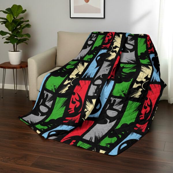 Image of Northwest Magic The Gathering Animated Magic Full /Queen Quilted Blanket, Comfy Throw, Adults Boys Girls, Soft Lightweight Bedding for Bed, or Couch, 90 x 90 inches