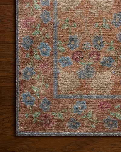Image of Loloi Rifle Paper Co Edinburgh Cinnamon /Multi 10'-0 inch x 14'-0 inch Area Rug | EDN-02 Printed Approx. 10x14 Brown Living room Dining room Bedroom, Rustic, Elegant, Muted, Refined, Area Rug