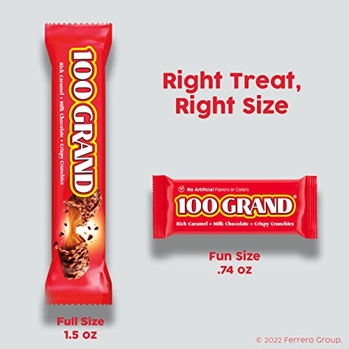 100 Grand Milk Chocolate Candy Bars, Individually Wrapped, 1.5 Oz, 18 Ct - image 5