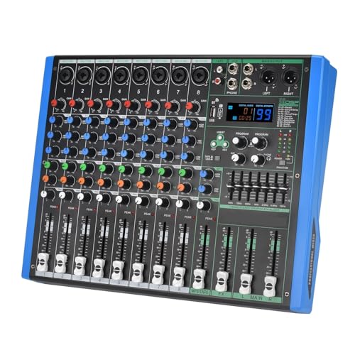Mezclador de DJ, Consola Mezcladora Estéreo De 8 Canales, USB, PC, Grabación De Sonido, Mezclador De Audio, 7 Bandas, EQ, Controlador De Dj, Mesa For KTV