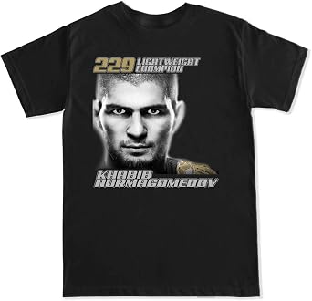 FTD Apparel Mens Khabib Nurmagomedov 229 Lightweight Champion T Shirt
