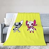 東京オリンピック オシャレ 毛布 ブランケット 大判 タオルケット厚手 オールシーズン快適 エアコン対策 マイクロファイバー 軽量 抗菌防臭 防ダニ加工,車用,オフィス用 膝掛け 洗える 携帯用 150×200cm