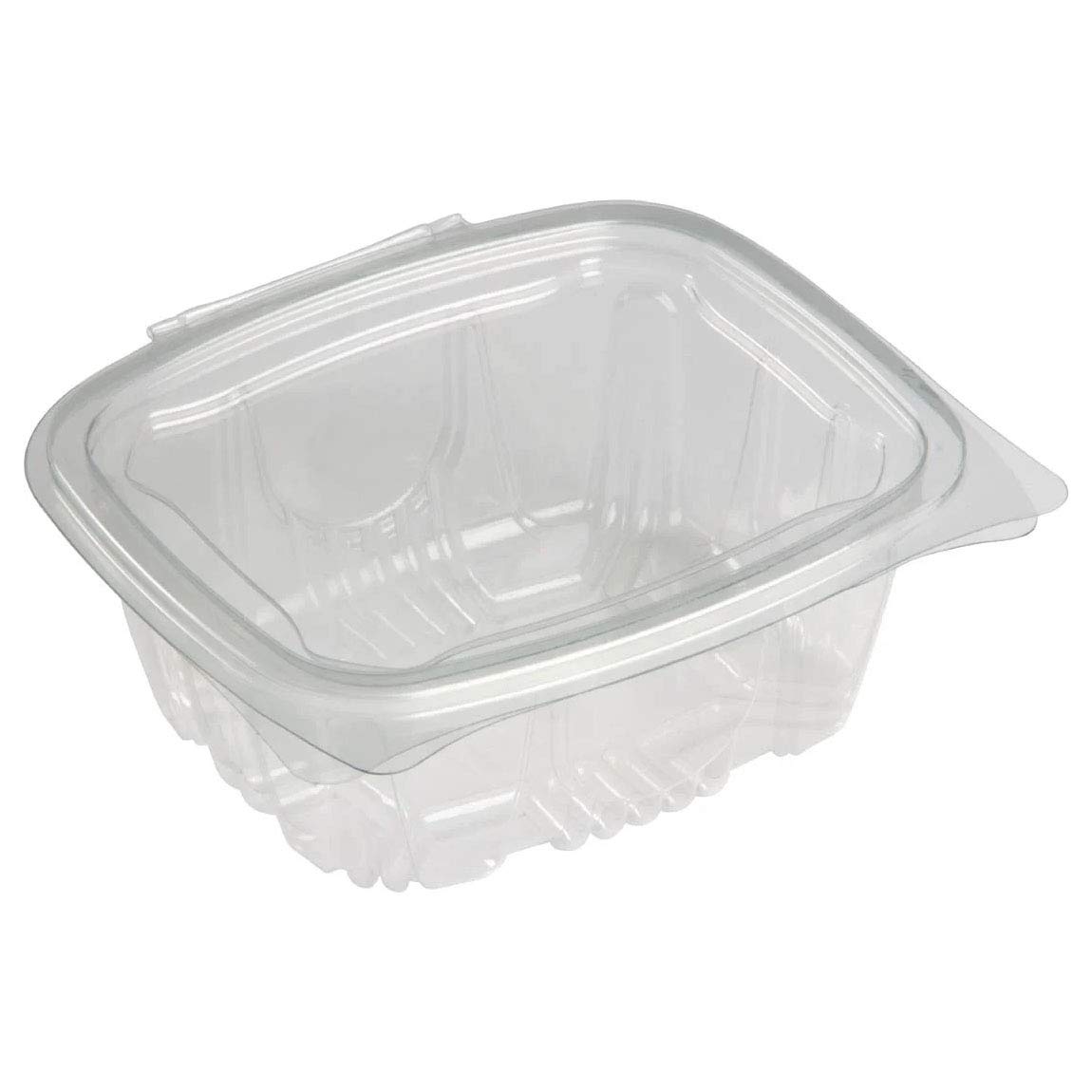 delisupplies 50 x 500cc Caterbox Clear Hinged Container Salads Pasta Salad Seafood Salad Box
