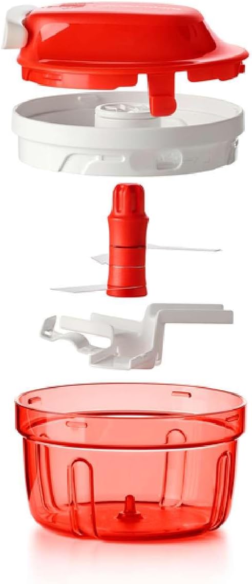 Tupperware Power Chopper Mini - Manual Food Processor - 300ml Capacity - No Electricity Needed - Ideal for Chopping Herbs, Nuts, Garlic, Vegetables - Food Preparation Accessory & Kitchen Gadget