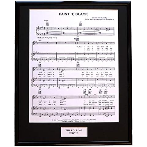 THE ROLLING STONES/FRAMED SONGSHEET/PAINT IT Cover
